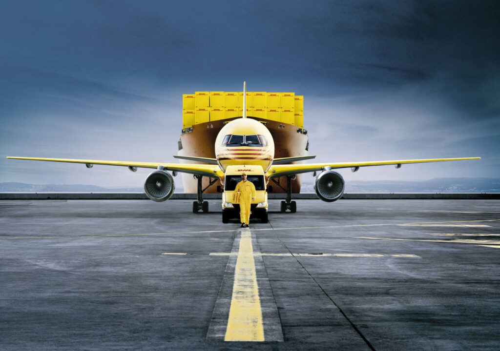 "DHL cargo flight taxi out"