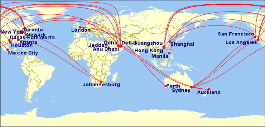 "longest flying routes"