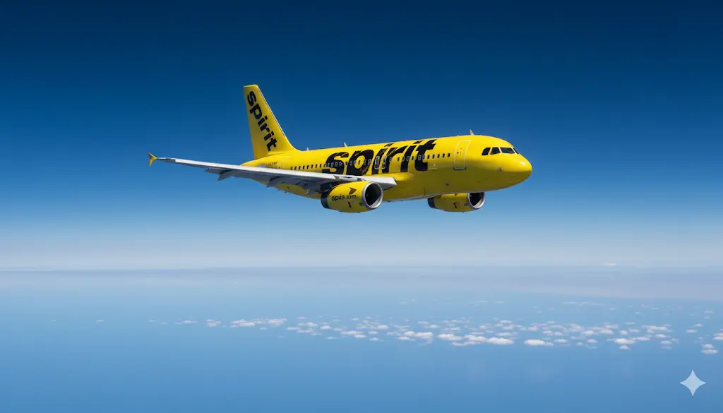 Spirit Airlines baggage fees 2025 plane landing at Dallas airport