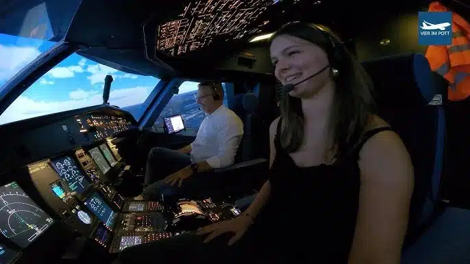 “Flight instructor and student pilot during a training lesson in a small airplane”